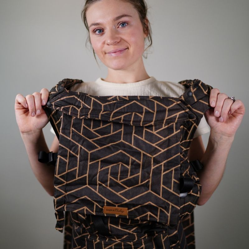 Babuebaby carrier in fractal showing front of carrier