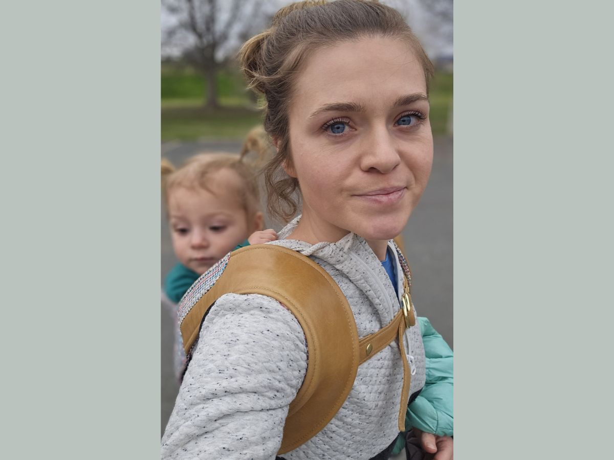 nursing queen color block half zip sweater