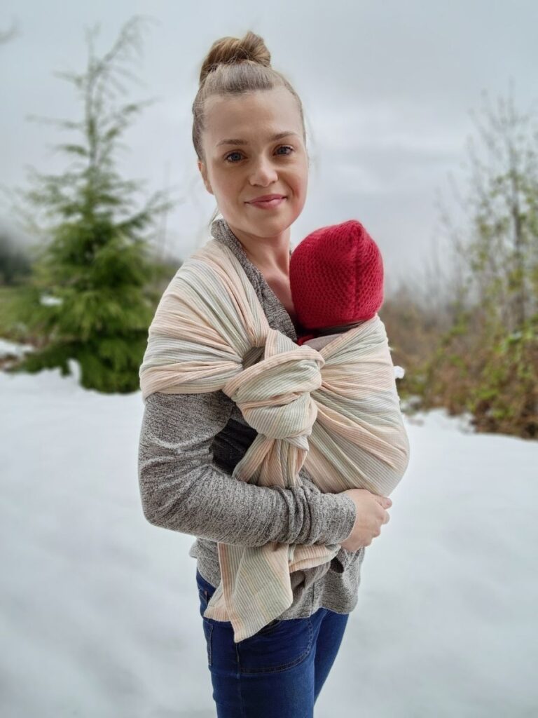 Hope&Plum Ring Sling in snow