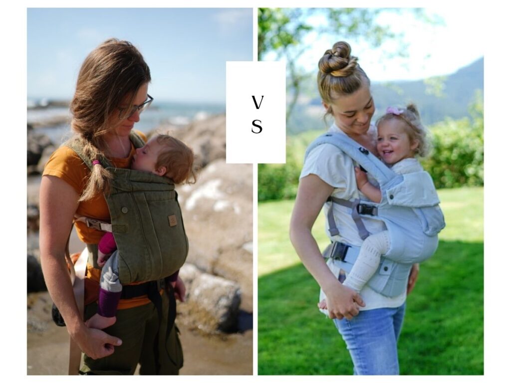 apron style carrier vs waterfall style carrier