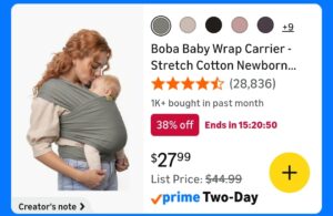 prime day deals boba wrap