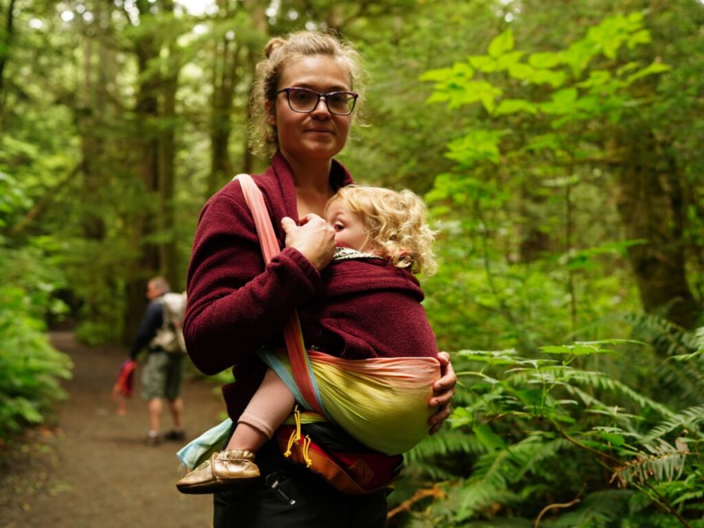Breastfeeding in a woven wrap